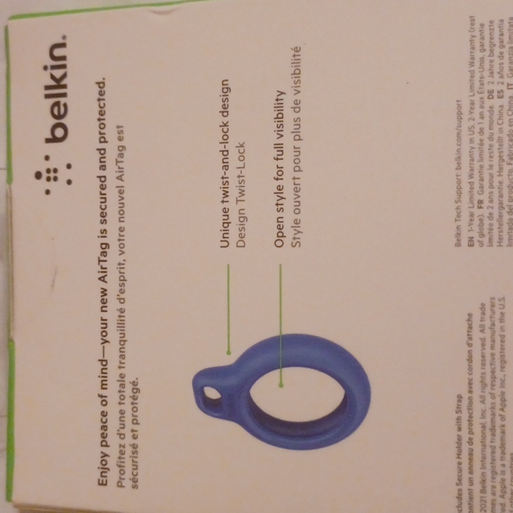 NIB Belkin Secure Holder with Strap for Apple AirTag - Picture 3 of 6